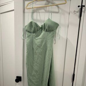 Green Midi Bustier Dress